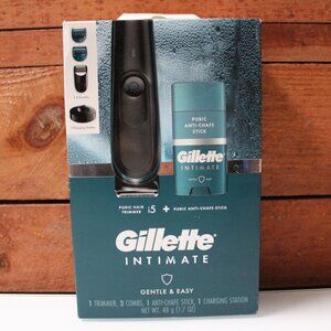 Gillette Intimate i5 Pubic Hair Trimmer & Anti-Chafe Stick Set Gentle & Easy Kit